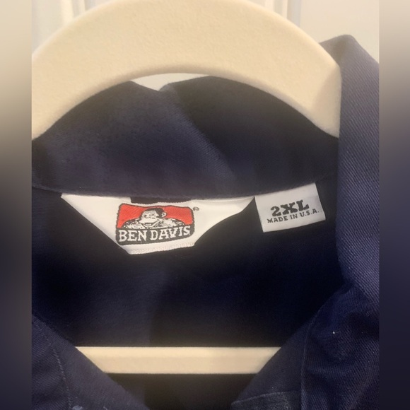 Ben Davis Navy Blue Men's Zipper Work Shirt 2XL - Picture 3 of 7